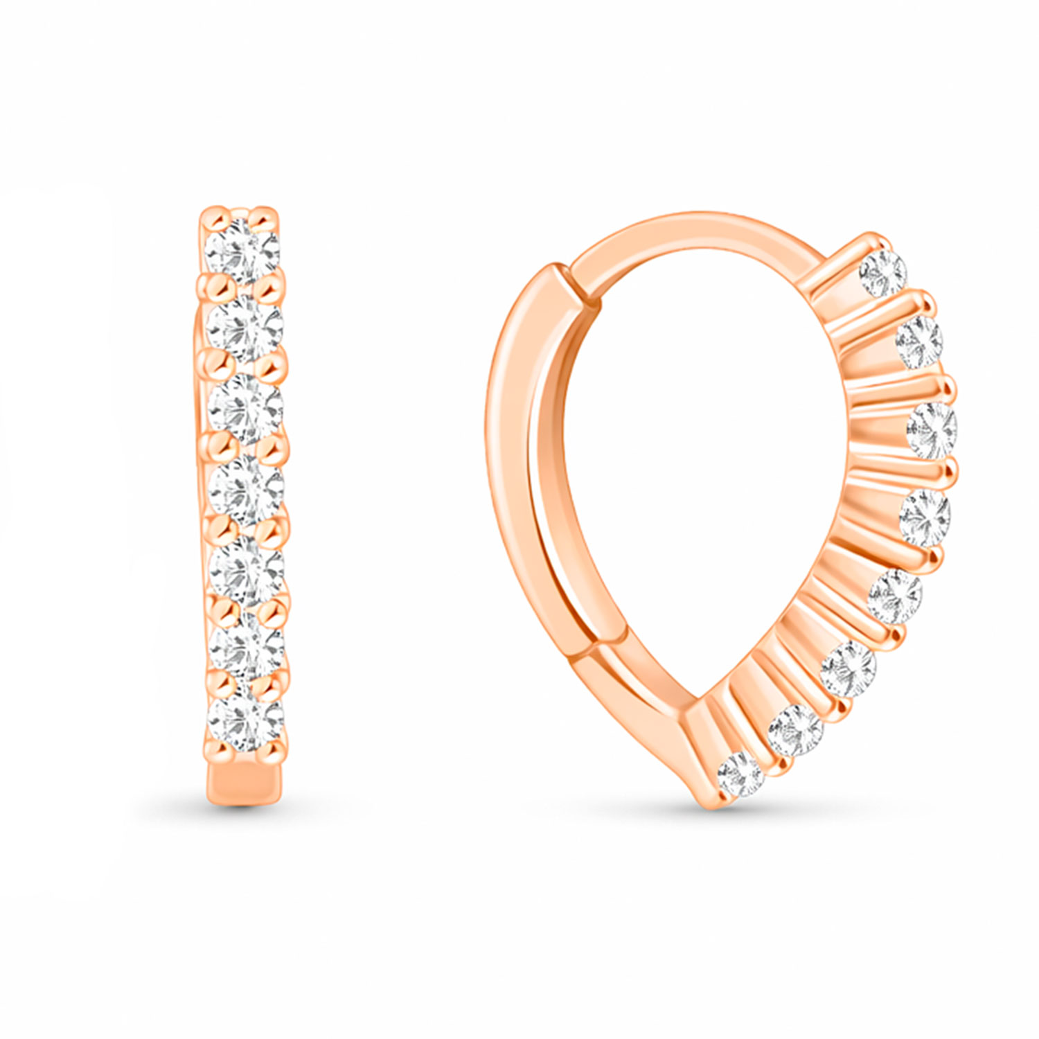 Ohrringe aus 585er Rotgold, mit Zirkonia