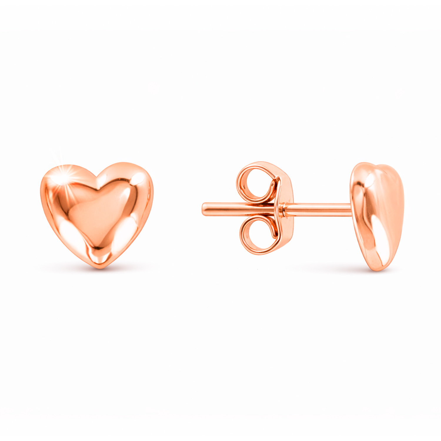 Stud earrings in 585 rose gold