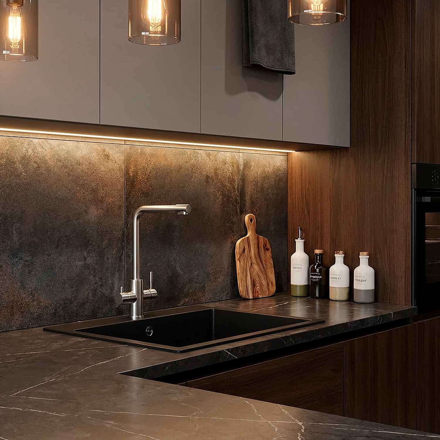 BEM 3-ходовой смеситель из нержавеющей стали 18/10, матовая шлифованная поверхность