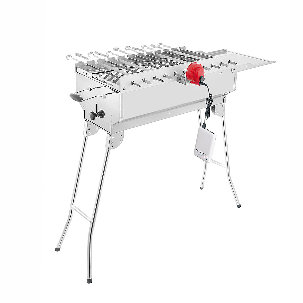 SMAK Set Rambo Mangal aus Edelstahl mit Motor und Grillaufsatz