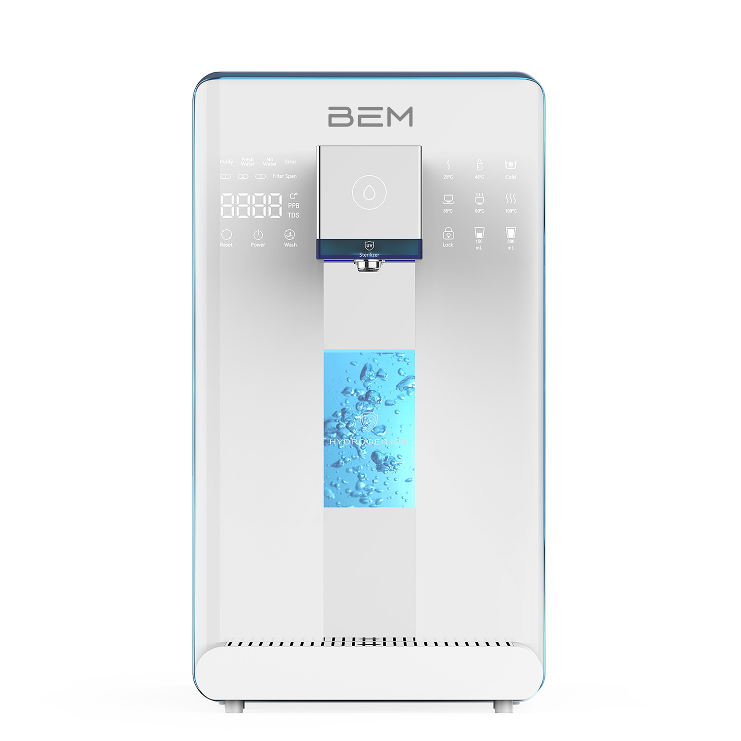 BEM LINA Osmose Hydrogen Wasserfilter Auftischgerät mit 6 L Wassertank inkl. UV-Wasserdesinfektion