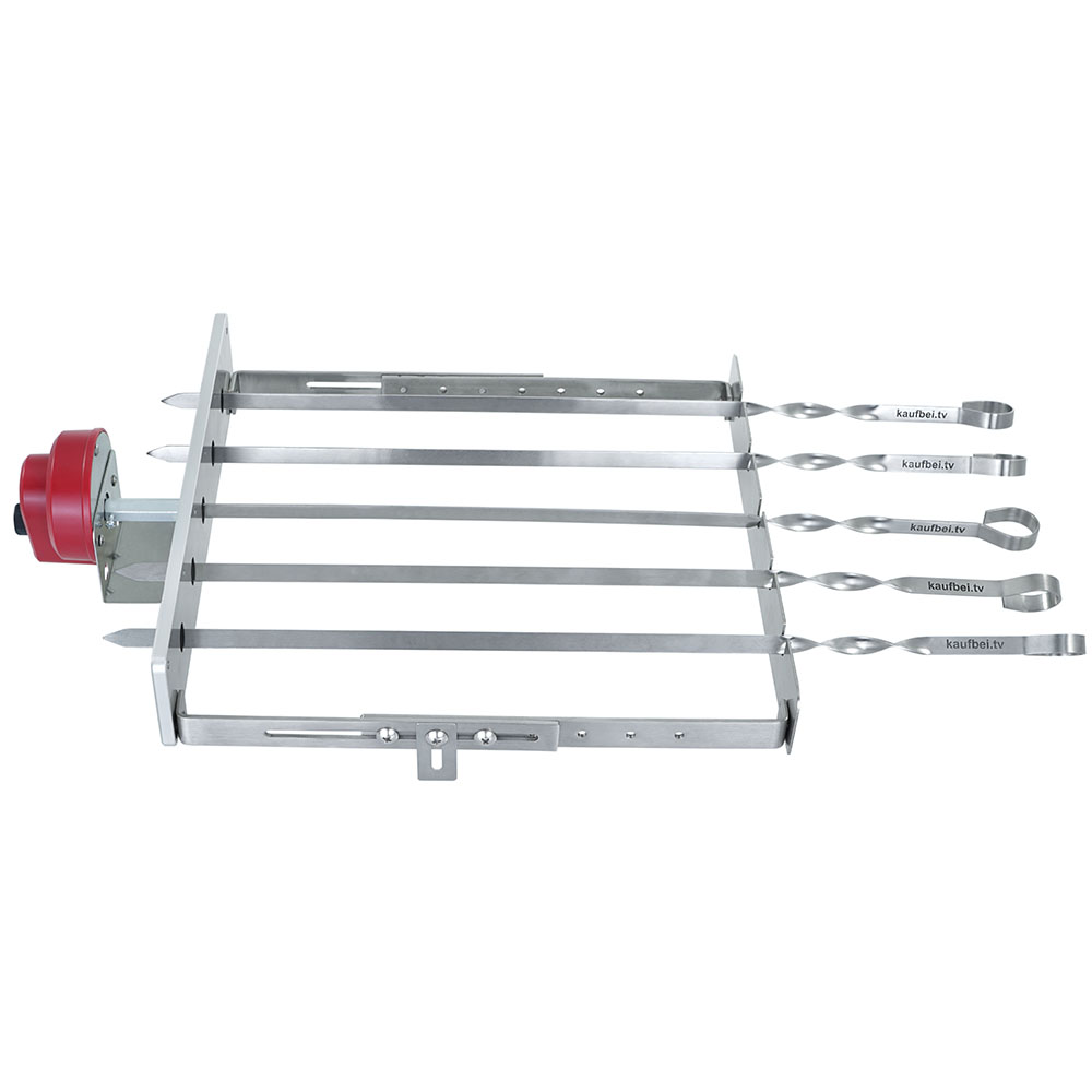 RAMBO ToGo stainless steel shashlik grill with motor, portable and compact