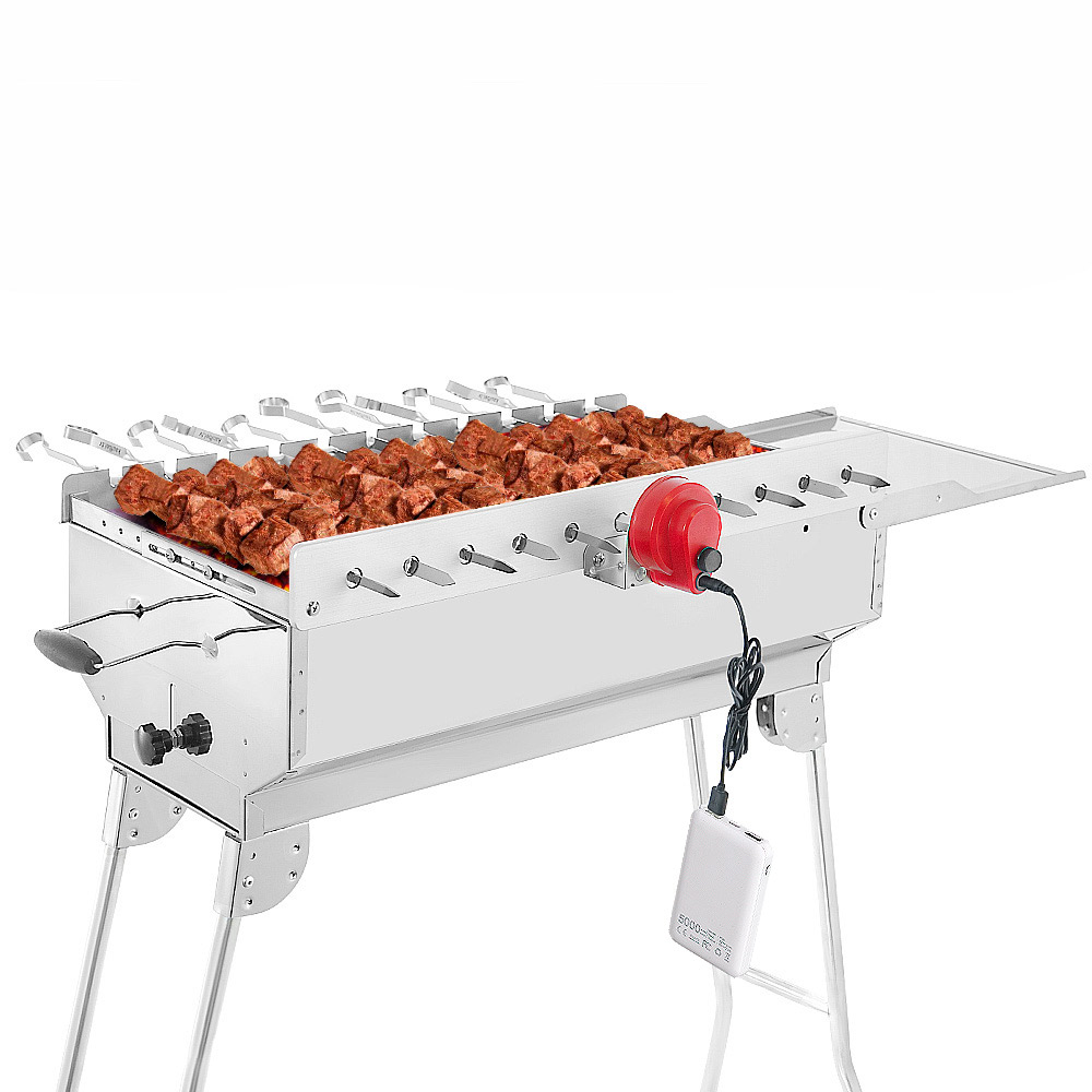 SMAK Set Rambo Mangal aus Edelstahl mit Motor und Grillaufsatz