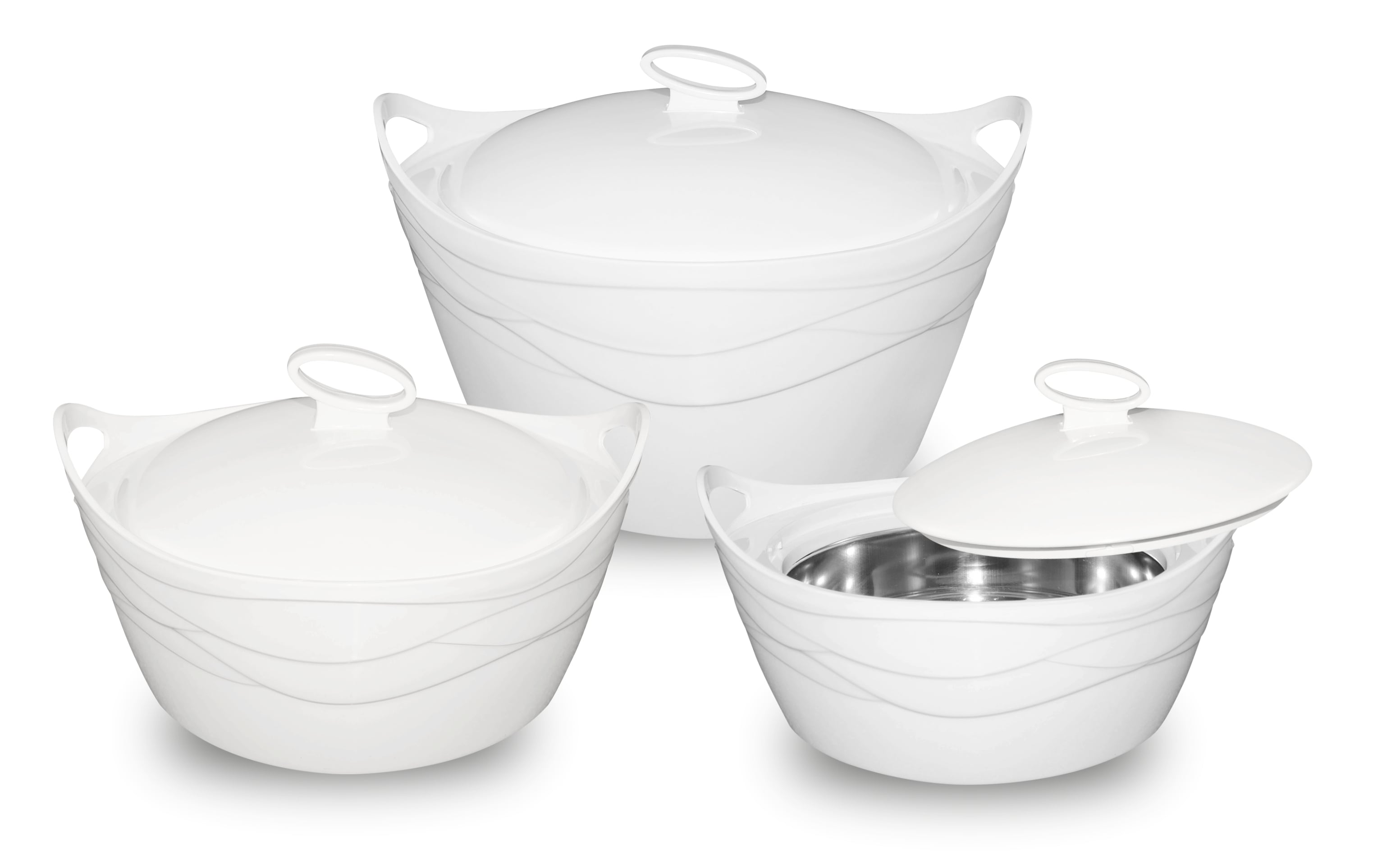 B-Ware Thermoschüssel 3er Set mit Deckel (2.5, 3.5 und 5 Liter)