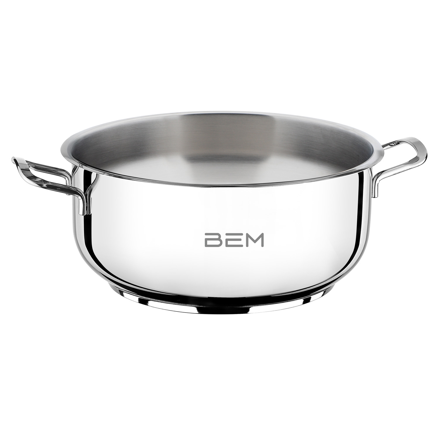 BEM Dampfkocher aus Edelstahl 18/10 mit Glasdeckel, Induktion geeignet 6-tlg. 30 cm