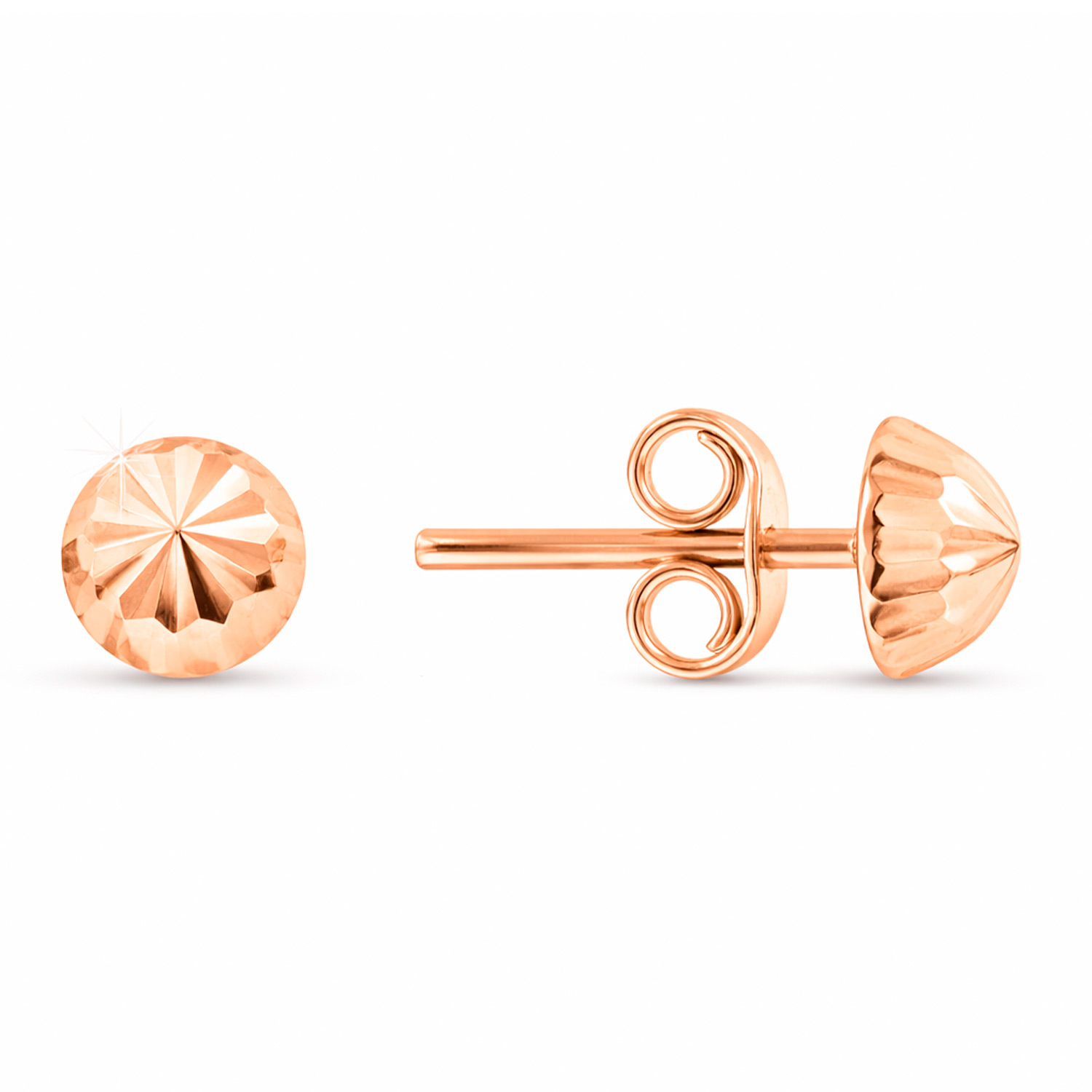 Stud earrings in 585 rose gold