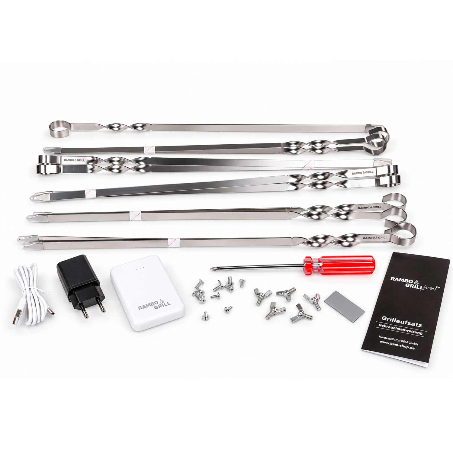 RAMBO GRILL Ares 2.0 — Grill attachment with automatic rotisserie