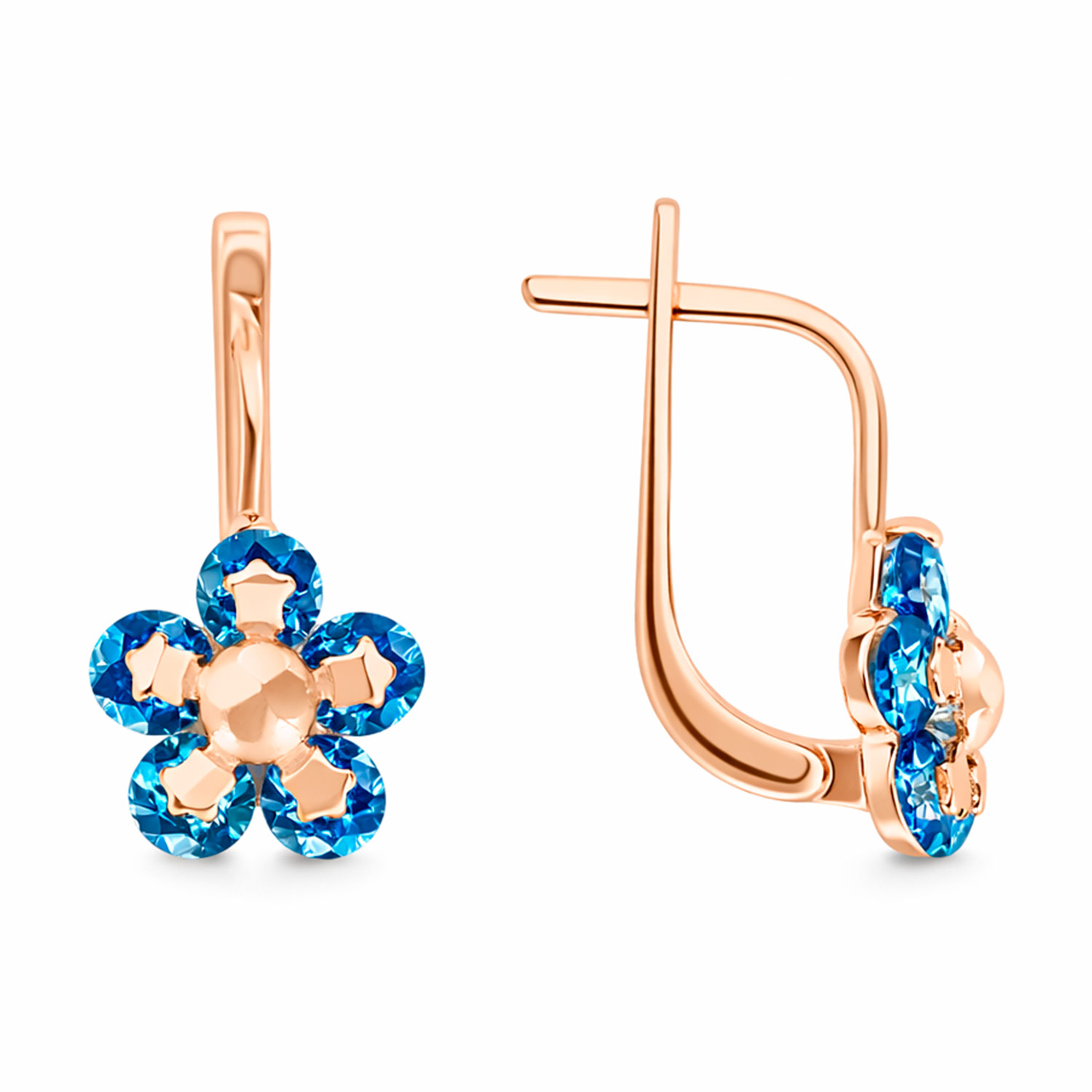 Ohrringe aus 585 Rotgold, mit Zirkonia