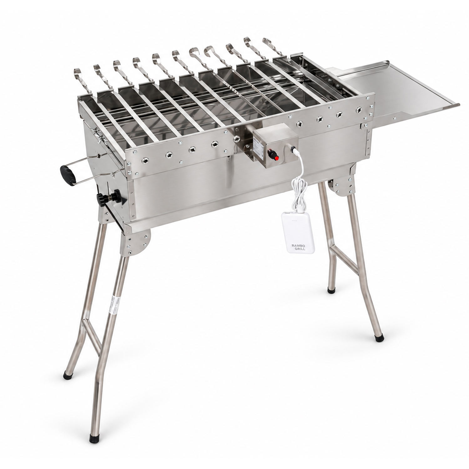 RAMBO GRILL Ares 2.0 — Grill attachment with automatic rotisserie