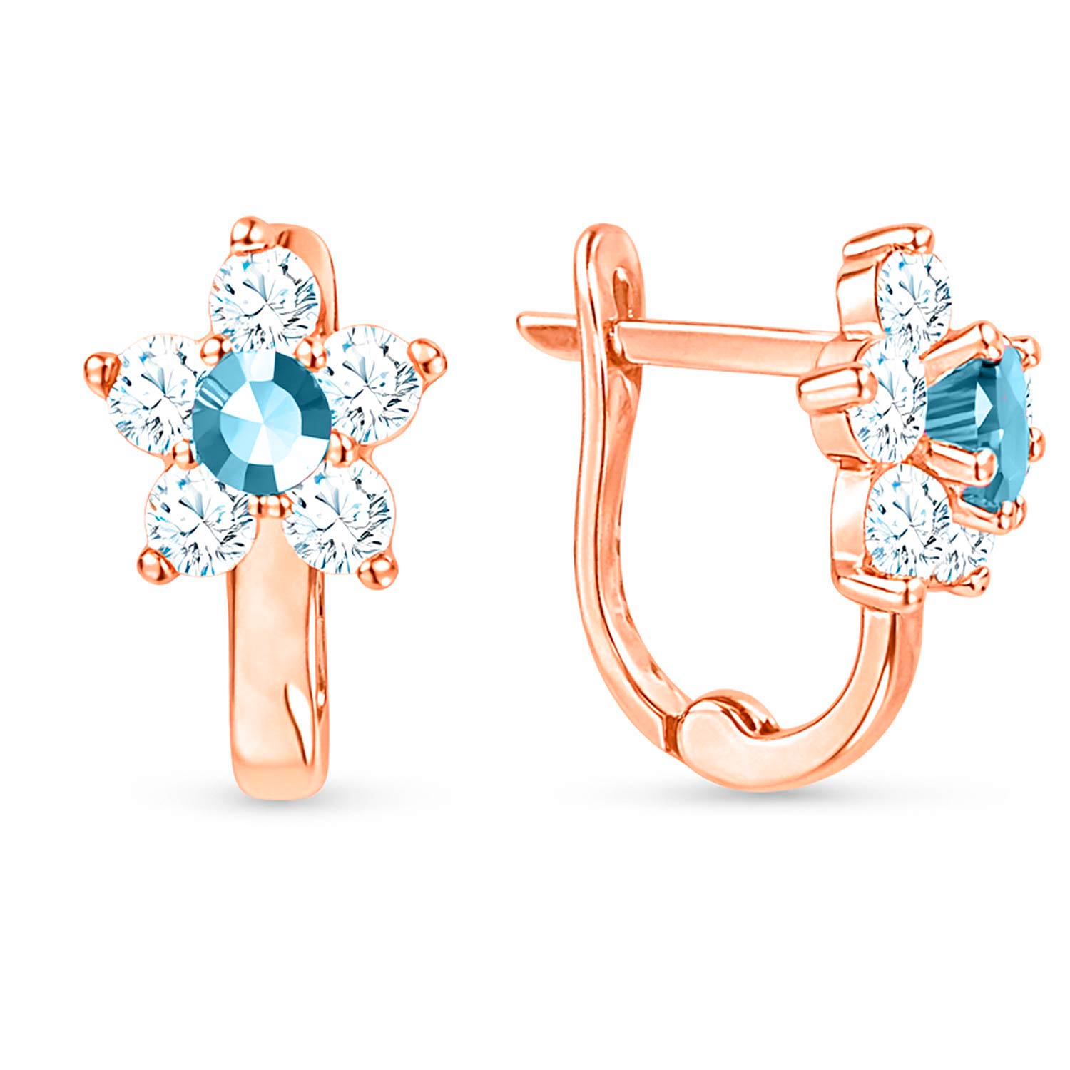 Ohrhänger aus 585er Rotgold, mit Zirkonia