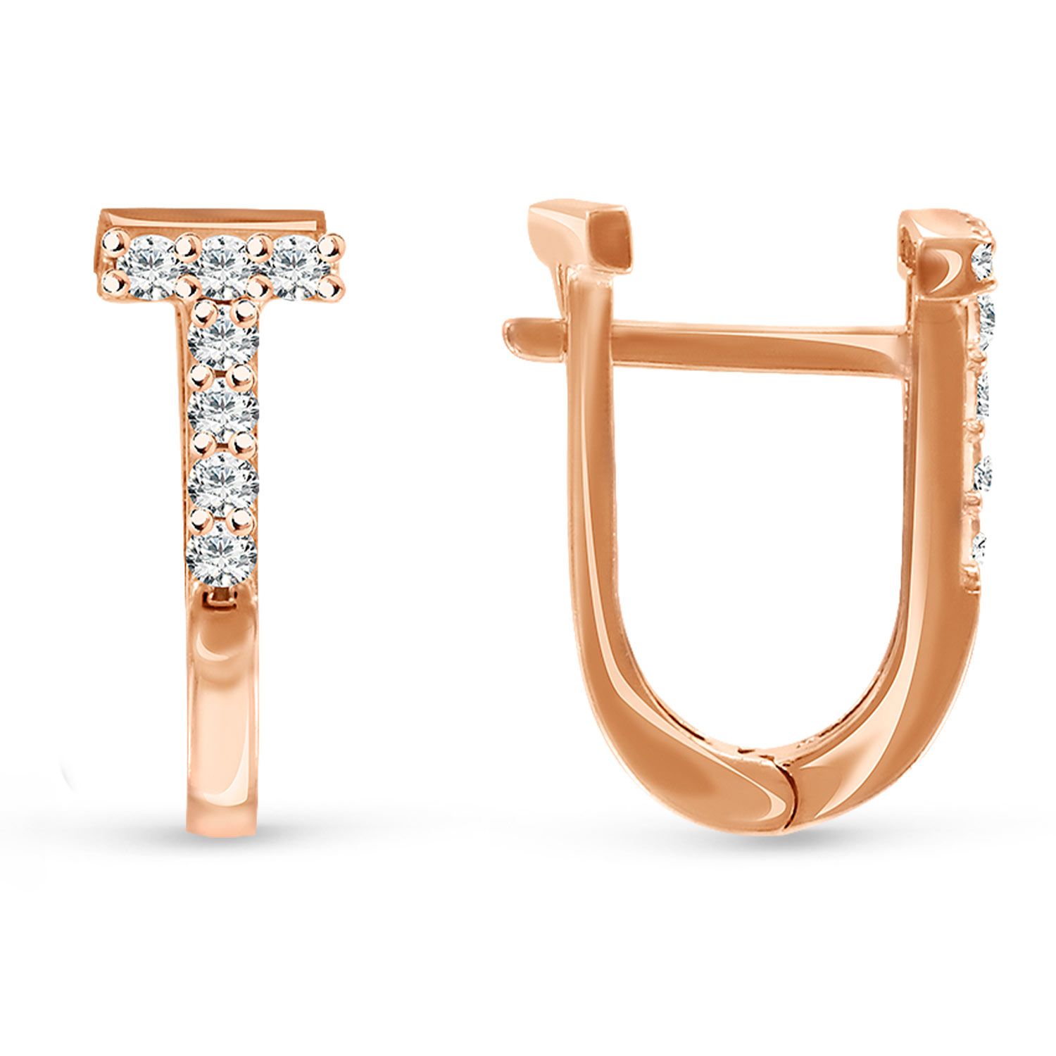 Ohrringe aus 585er Rotgold, mit Zirkonia