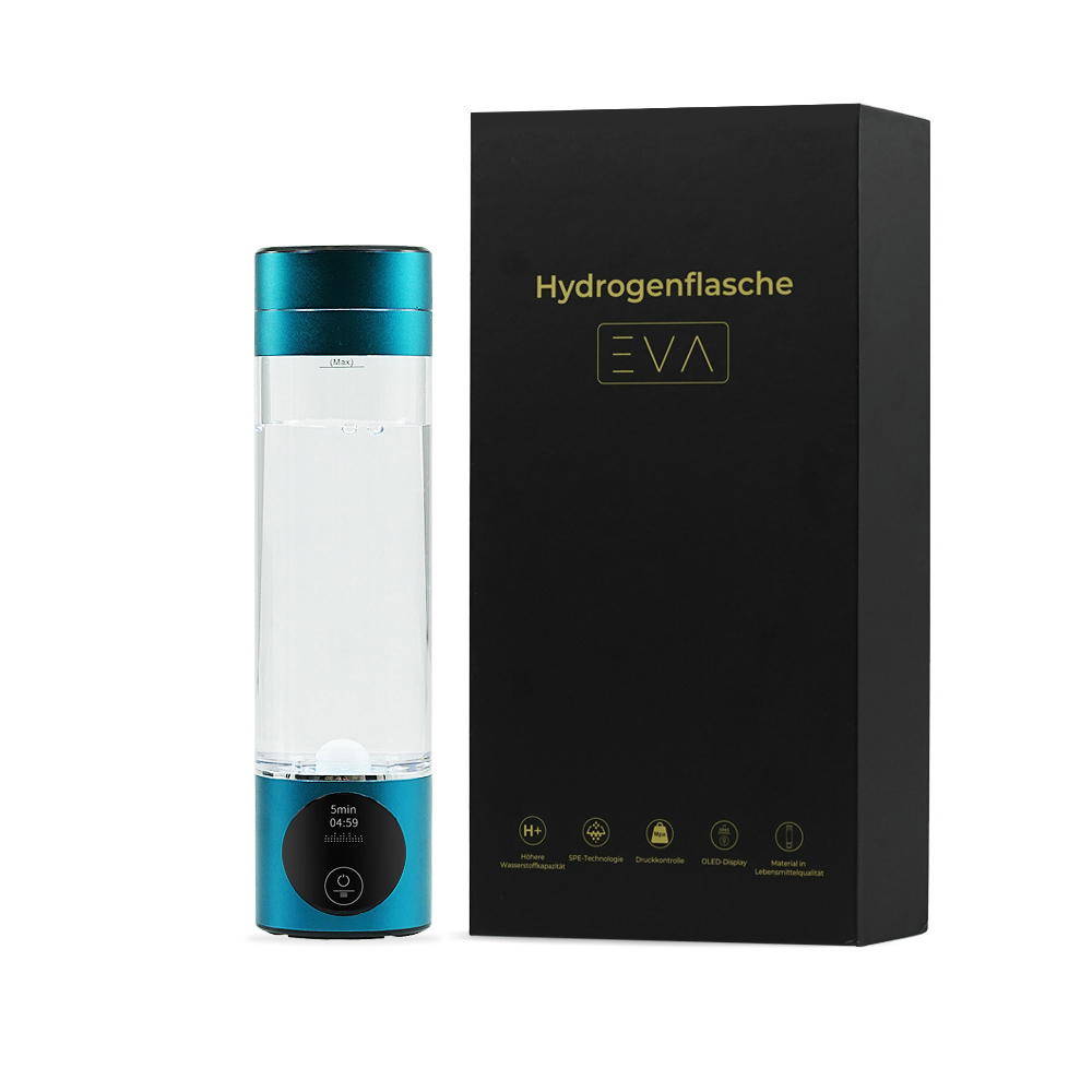 BEM EVA Hydrogenflasche 280 ml - Wasserstoff-Wasserflasche mit SPE (PEM) Elektrolyse - Technologie