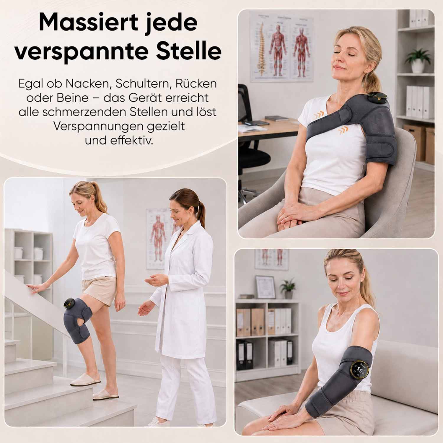 BEM Relief — интеллектуальный массажёр для коленей, плеч, локтей и суставов