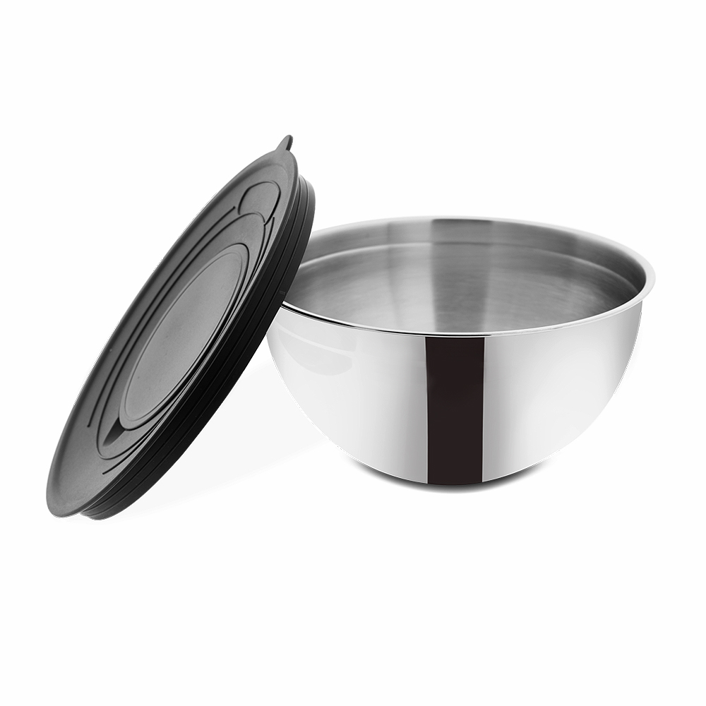 BEM stainless steel bowl set with 2 graters and lid 16 cm, 20 cm and 24 cm