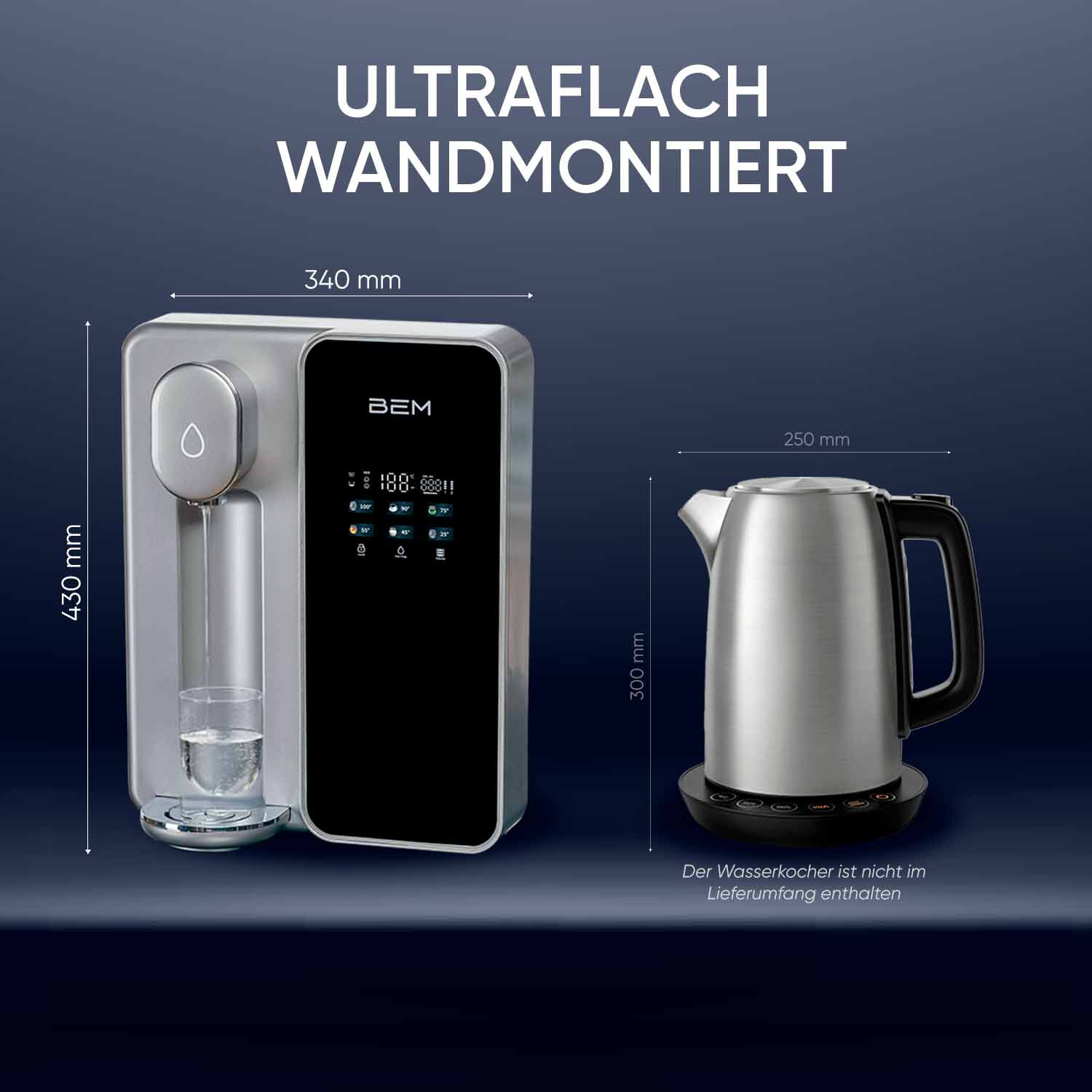 BEM Unicora reverse osmosis water filter with direct connection