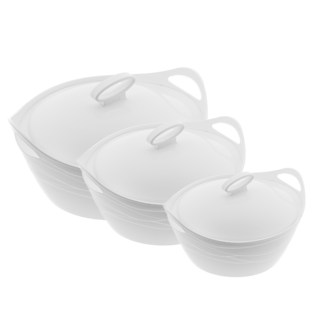 B-Ware Thermoschüssel 3er Set mit Deckel (2.5, 3.5 und 5 Liter)