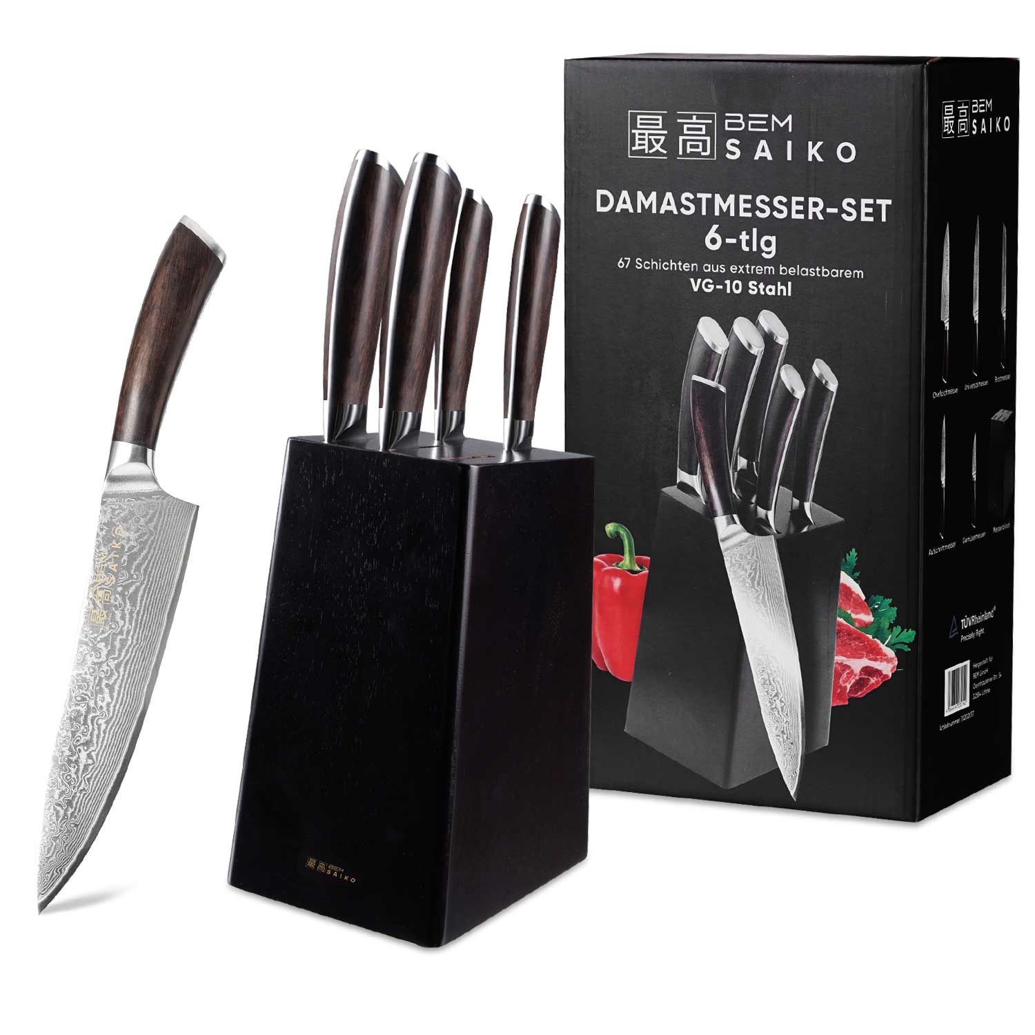 DEMA Messwerkzeug-Set 6tlg – Meßschieber, Haarwinkel, Haarlineal, Reißzirkel