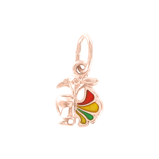 Anhänger aus 585er Rotgold, mit Emaille