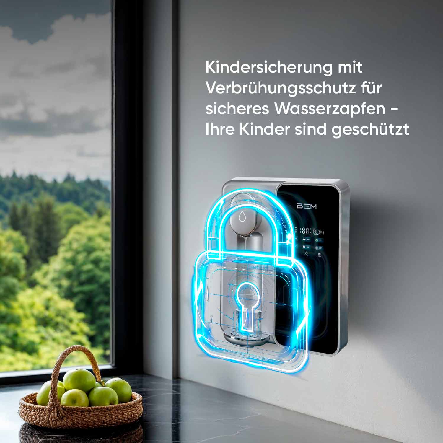 BEM Unicora reverse osmosis water filter with direct connection