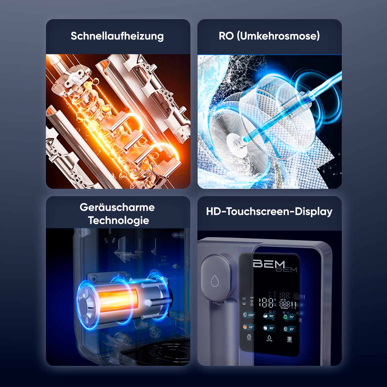 BEM Unicora reverse osmosis water filter with direct connection